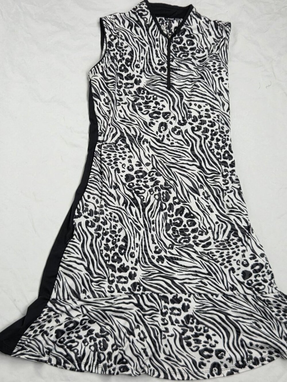 black-and-white animal print dress size L Tail White Label